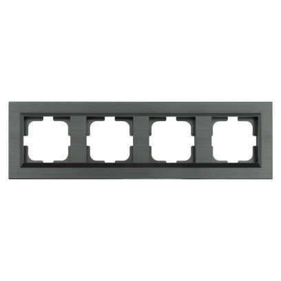 Рамка 4-ная QUANTUM сірий магніт, 405-310000-228
