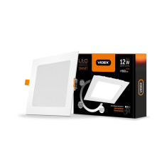LED світильник з регулюванням яскравості Вбудований Квадрат VIDEX 12W 5000K D3