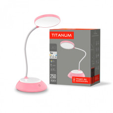 LED лампа настільна DC3 TITANUM TLTF-022P 7W 3000-6500K USB рожева