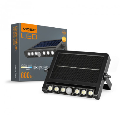 LED світильник автономний настінний IP54 VIDEX 600Lm 5000K Сенсорний, VL-WLSO-025-S