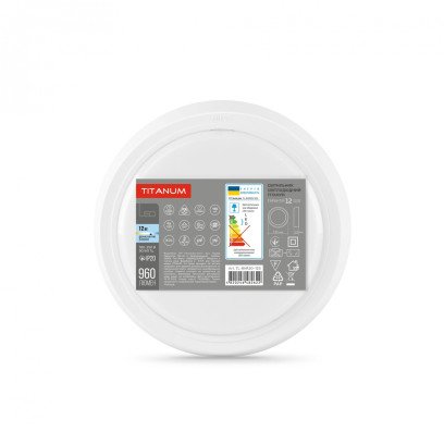 LED Светильник круглый накладной TITANUM 12W 5000K 220V, TL-BHR20-125