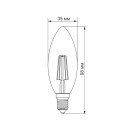 LED лампа TITANUM  Filament C37 4W E14 4100K 220V, TLFC3704144