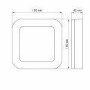 LED светильник ART (ЖКХ) квадратный VIDEX 15W 5000K, VL-BHFS-155
