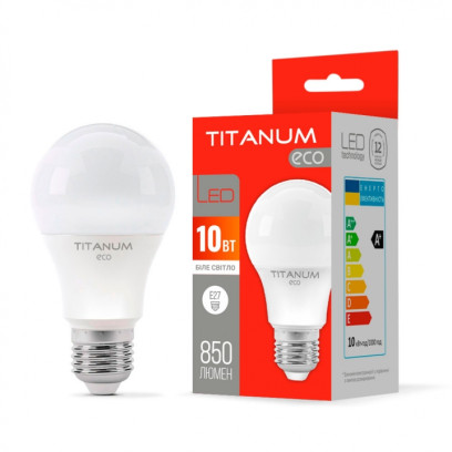 LED лампа TITANUM RED A60 10W E27 4100K 220V , TLA60е10274