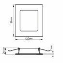 LED світильник вбудований квадрат VIDEX 6W 5000K 220V, VL-DLBS-065