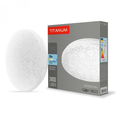 LED світильник настінно-стельовий TITANUM 32W 5000K Кільця, TLCL-325C