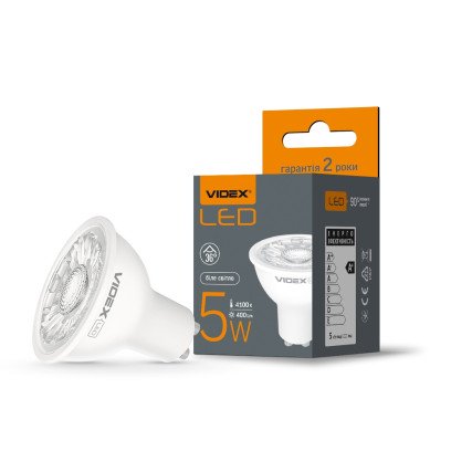 LED лампа VIDEX MR16eL 5W GU10 4100K, VL-MR16eL-05104