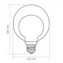 LED лампа VIDEX Filament VL-DG125-BB80LF 3.5W E27 3000K Bulb in bulb, VL-DG125-BB80LF