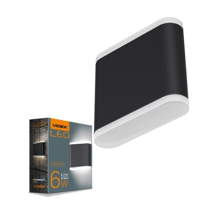 LED Світильник архітектурний IP54 AR06 VIDEX  6W 2700K Чорний, VL-AR06-062B