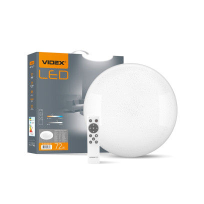 LED светильник функциональный круглый VIDEX STAR 72W 2800-6200K, VL-CLS1522-72