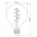 LED лампа VIDEX Filament G95FASD 5W E27 2200K димерная, VL-G95FASD-05272 LED лампа VIDEX Filament G95FASD 5W E27 2200K димерная, VL-G95FASD-05272
