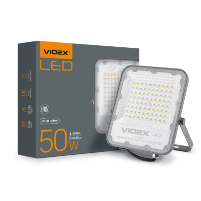 LED прожектор VIDEX 50W 5000K, VL-F2-505G
