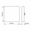 LED светильник безрамочный квадратный VIDEX 33W 4100K 220V , VL-DLFS-334