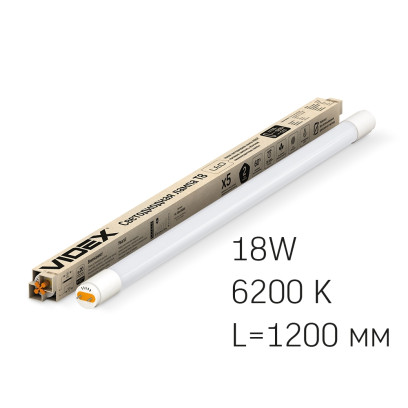 LED лампа VIDEX T8b 18W 1.2M 6200K, матова, VL-T8b-18126