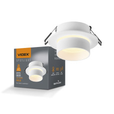 Світильник під лампу GU10 VIDEX Круглий Білий VL-SPF11R-W