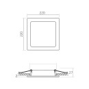 LED светильник встроенный квадрат VIDEX 22W 5000K 220V, VL-DLBS-225 LED светильник встроенный квадрат VIDEX 22W 5000K 220V, VL-DLBS-225