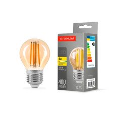 LED лампа TITANUM  Filament G45 4W E27 2200K 220V  бронза