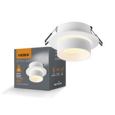 Светильник под лампу GU10 VIDEX Круглый Белый VL-SPF11R-W