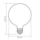 LED лампа VIDEX Filament 7W E27 3000K Porcelain dimmable, VL-DG80MO