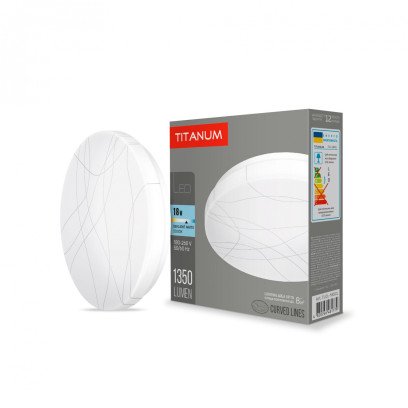 LED світильник настінно-стельовий TITANUM 18W 5000K Криві лінії, TLCL-185CL