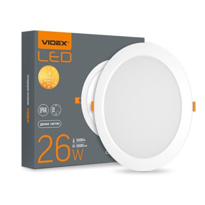 LED світильник Back круглий VIDEX 26W 5000K 220V, VL-DLBR-265