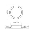 LED світильник Back круглий VIDEX 26W 5000K 220V, VL-DLBR-265