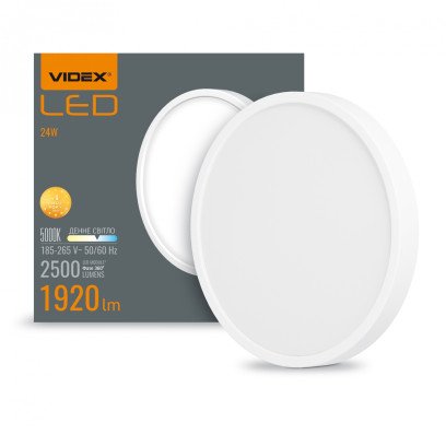 LED Світильник накладний квадрат VIDEX 24W 5000K, VL-DLRS-245