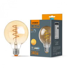 LED лампа VIDEX Filament G95FASD 5W E27 2200K димерная
