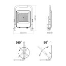 LED прожектор акумуляторний VIDEX PREMIUM 50W 5000K 220V (VL-F2A-505), VL-F2A-505
