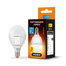 LED лампа VIDEX G45 7W E14 3000K