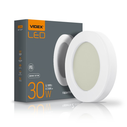 LED светильник ART (ЖКХ) круглый VIDEX 30W 5000K, VL-BHFR-305
