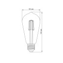 LED лампа TITANUM Filament ST64 6W E27 2200K 220V бронза, TLFST6406272A