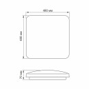 LED светильник настенно-потолочный Квадрат VIDEX 48W 4100K Матовый, VL-CLS-484M
