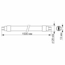LED лампа VIDEX T8 24W 1.5M 4100K, матовая, VL-T8-24154
