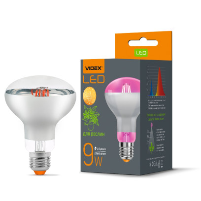 LED лампа VIDEX Filament R80FF 09W E27 1200K, VL-R80FF-09271