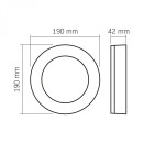 LED світильник ART IP65 круглий VIDEX 15W 5000K Black, VL-BHFR-155B