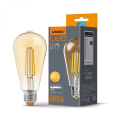 LED лампа VIDEX Filament ST64FAD 6W E27 2200K дімерна