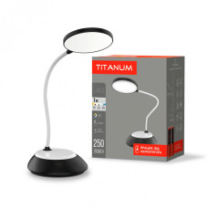  LED лампа настольная аккумуляторная DC3 TITANUM TLTF-022B 7W 3000-6500K USB черная