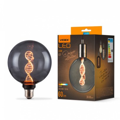 LED лампа VIDEX Filament 3.5W E27 1800K Smoky, VL-DNA-G125-S