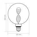 LED лампа VIDEX Filament 3.5W E27 1800K Smoky, VL-DNA-G125-S