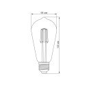 LED лампа TITANUM  Filament ST64 6W E27 2200K 220V бронза, TLFST6406272A
