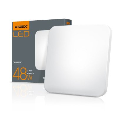 LED світильник настінно-стельовий Квадрат VIDEX 48W 4100K Матовий, VL-CLS-484M