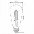LED лампа VIDEX Filament ST64FD 6W E27 4100K  дімерна, VL-ST64FD-06274