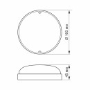 LED світильник (ЖКХ) круглий VIDEX 9W 5000K білий, VL-BHR-095PW