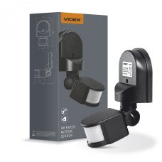 Датчик руху та освітленості VIDEX VL-SPW02B 220V 1200W інфрачервоний чорний