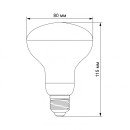 LED лампа VIDEX Filament R80FF 09W E27 1200K, VL-R80FF-09271
