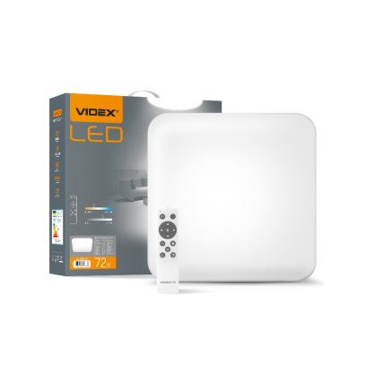 LED світильник функціональний квадратний  VIDEX 72W 2800-6000K, VL-CLSS-72