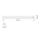 LED FITO светильник линейный VIDEX T8 0,6М 10W, VL-T8FF-1006B