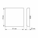 LED світильник безрамковий квадратний VIDEX 9W 4100K, VL-DLFS-094