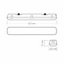 LED светильник IP65 линейный под лампу 2хТ8 VIDEX 0,6М 220V, VL-BNW-T8062G
